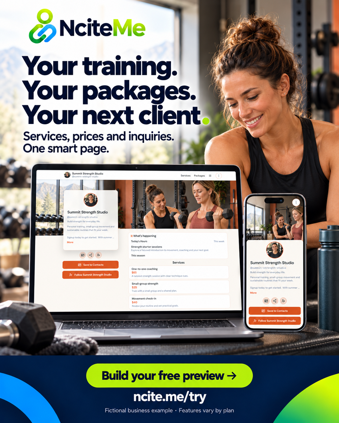 Earlier 01 Personal Trainer ad