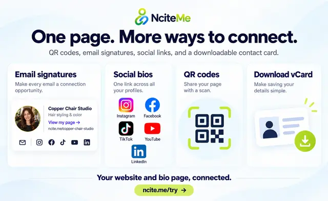 More ways to connect — NciteMe